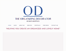 Tablet Screenshot of organizingdecorator.com